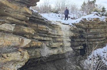Yağmur ve kar, Harput’ta doğal şelaleler oluşturdu 