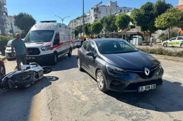Yaya geçidinde duran motosiklete arkadan çarptı: 1 yaralı 