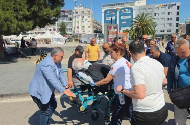 Yaya geçidinden geçen vatandaşa otomobil çarptı: 1 yaralı 