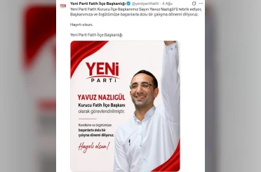 Yeni Parti’de skandal karar: DHKP-C’li Yavuz Nazlıgül "başkan" olarak atandı 