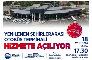 Yenilenen Karabük Şehirlerarası Otobüs Terminali resmi törenle açılacak
