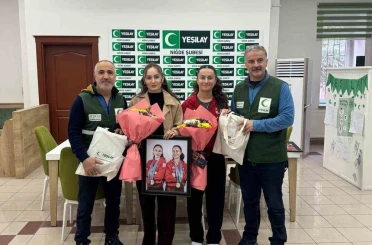 Yeşilay Niğde Şubesi, milli haltercileri ağırladı 