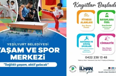 Yeşilyurt Belediyesi Yaşam ve Spor Merkezi’nde kayıtlar başladı 