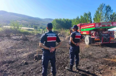 YHT hattında korkutan çalılık yangını 