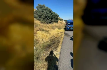 Yol kenarına atılan sigara izmariti yangına neden oldu 