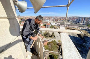 Yozgatlı minare ustası mesleğinin risklerinden dolayı çırak bulamıyor 