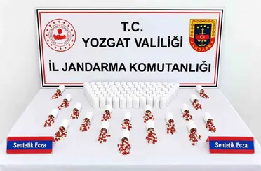 Yozgat’ta 5 bin 626 sentetik ecza hap ele geçirildi