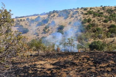Yozgat’ta makilik alanda çıkan yangın 15 dönüm alanda etkili oldu 