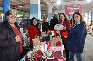 Yunusemre’de 14 Şubat temalı "Kadın El Emeği Pazarı" kuruldu 