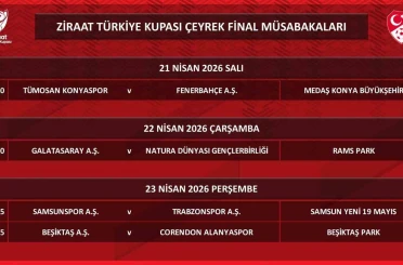Ziraat Türkiye Kupası’nda çeyrek final programı belli oldu 