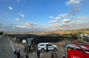 Zirai ve ormanlık alanda çıkan yangın 5 saat sonra söndürüldü 