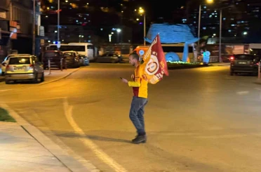 Zonguldak’ta taraftarlar Galatasaray’ın galibiyetini kutladı 