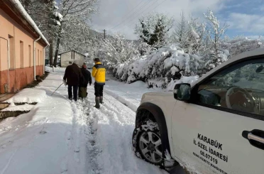 Zorlu kış şartlarında hastalar yalnız bırakılmadı 