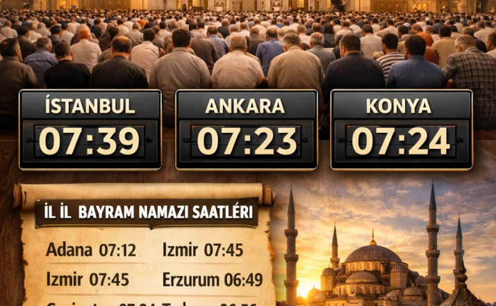 2026 yılında bayram namazı saatleri belli oldu