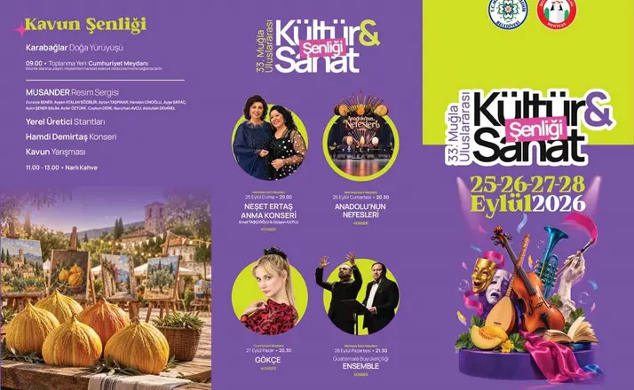 33. Muğla Uluslararası Kültür ve Sanat Şenliği 25 Eylül’de başlıyor
