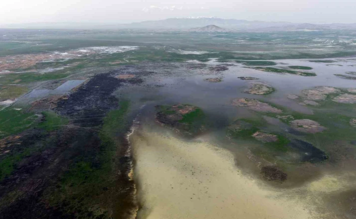 Akşehir Gölü 8 yıl aradan sonra su tutmaya başladı