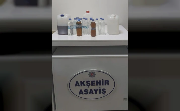 Akşehir Polisi sahte içki imalatına geçit vermedi