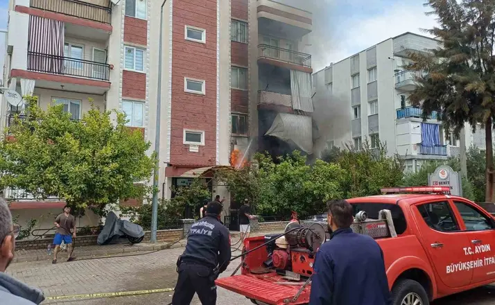Aydın’da ev yangını
