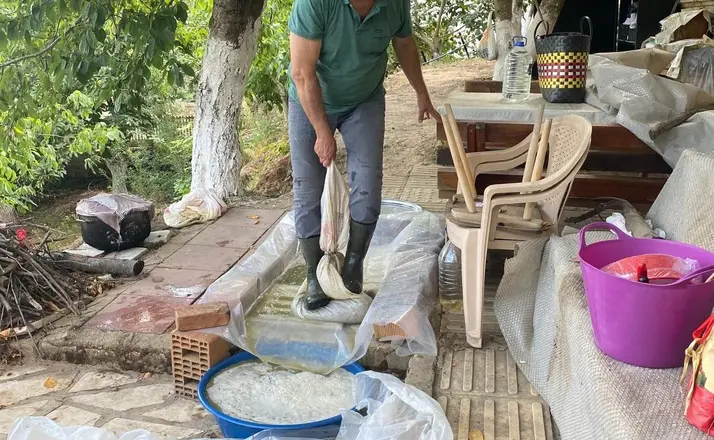 Aydın’da üzümler pekmeze dönüştürülmeye başlandı
