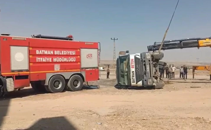 Batman’da beton mikseri devrildi: 1 yaralı 