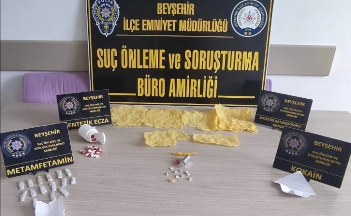 Beyşehir’deki uyuşturucu operasyonunda 2 şüpheli tutuklandı
