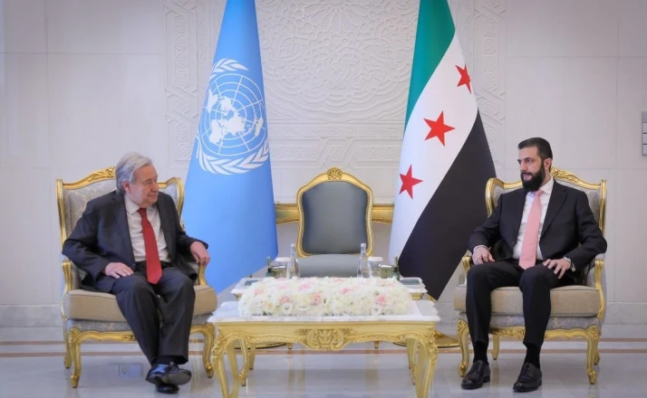 BM Genel Sekreteri Guterres, Suriye Devlet Başkanı Şara ile görüştü 
