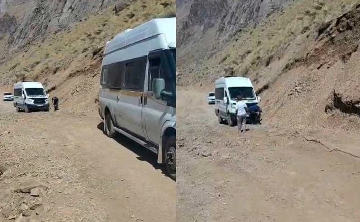 Cennet-Cehennem Vadisi’ne giden turistler yolda kaldı
