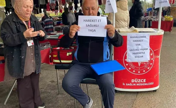 Çilimli’de vatandaşlara egzersiz yaptırıldı
