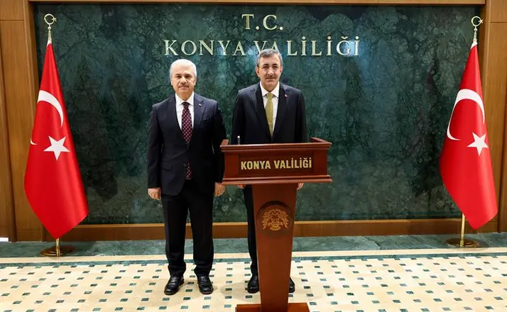 Cumhurbaşkanı Yardımcısı  Cevdet Yılmaz, Konya Valiliğini ziyaret etti