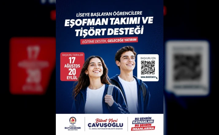 Denizli’de liseye başlayacak olan öğrencilere eğitim desteği 