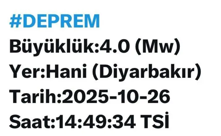 Diyarbakır’da korkutan deprem