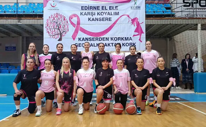 Edirne’de ’Pembe Dostluk Maçı’yla erken tanı çağrısı
