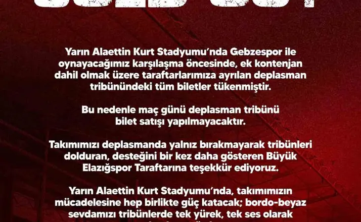 Elazığspor, deplasmanda kapalı gişe

