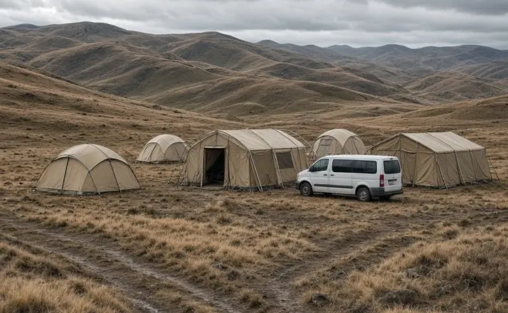 Erzincan yaylalarında çadırları sel suları bastı
