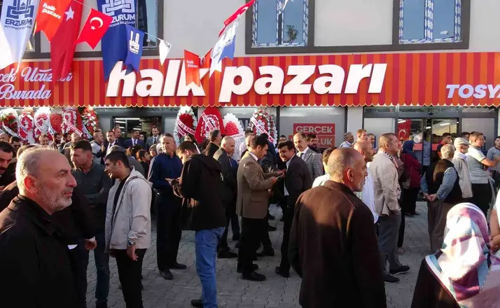 Erzurum’da Halk Pazarı’nın 15. şubesi açıldı
