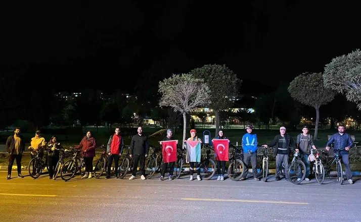 Gazze için pedal çevirdiler
