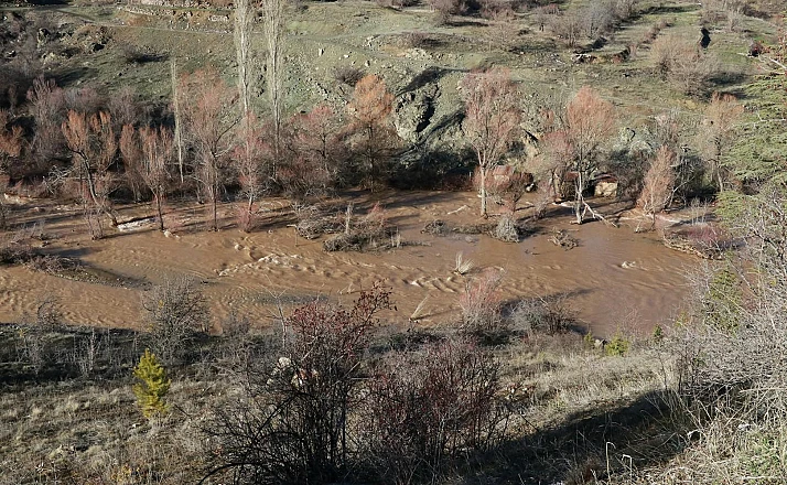 Göksu nehri taştı, tarım arazileri sular altında kaldı