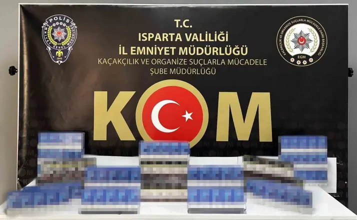 Isparta’da 300 paket kaçak sigara ele geçirildi
