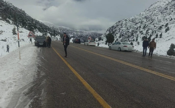 Kar yağışını duyan Alacabel'e koştu