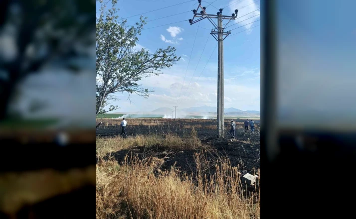 Karapınar’da buğday ekili tarlada yangın paniği