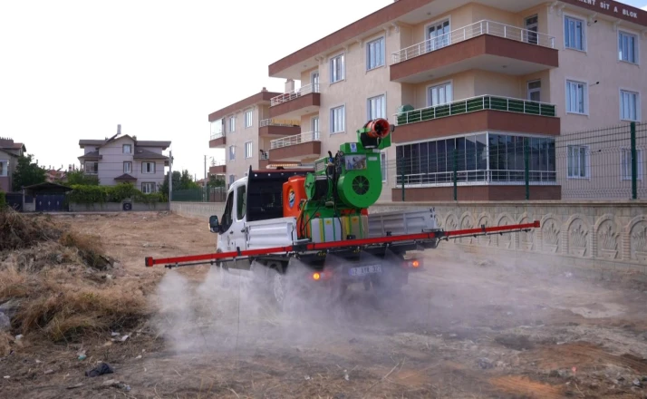 Karatay’da haşereyle mücadeleye hava aracı desteği