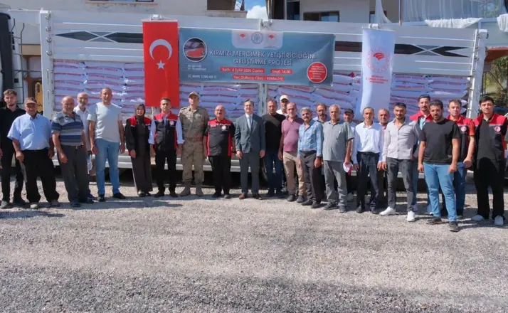 Kemaliye’de üreticilere yüzde 75 hibeli kırmızı mercimek tohumu desteği
