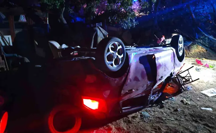 Keşan’da takla atan otomobildeki 4 kişi yaralandı
