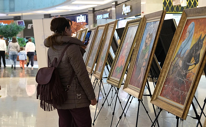 Konya Büyükşehir, Konya’daki Gazzeli çocukların resimlerinden sergi açtı
