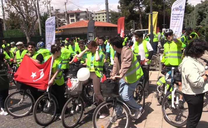 Konya’da 23 Nisan’a pedallı kutlama