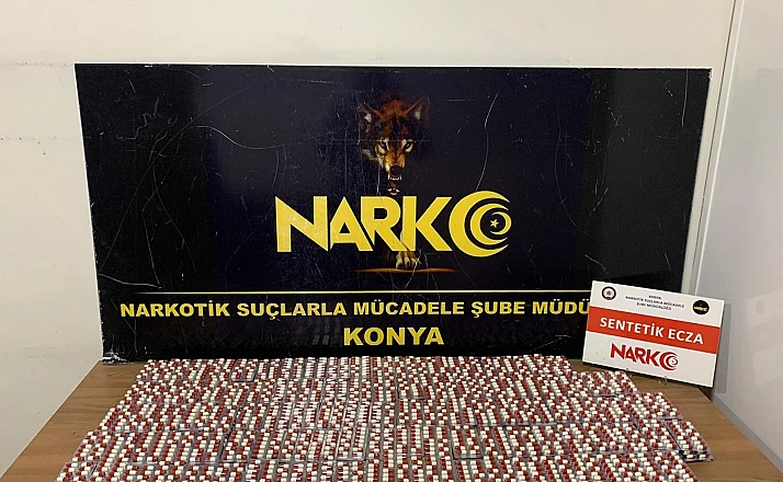 Konya’da 24 bin 703 adet uyuşturucu hap ele geçirildi: 2 kişi tutuklandı