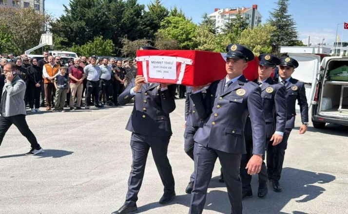 Konya Şehit İtfaiye Eri Mehmet Tekeli’yi son yolculuğa uğurluyor