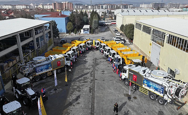 KOSKİ araç filosuna kazandırılan 19 yeni araç tanıtıldı