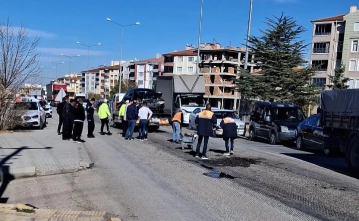 Kulu’da zincirleme trafik kazası: 2 yaralı