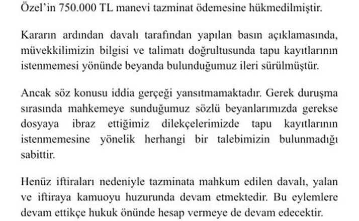 Özgür Özel, Adalet Bakanı Gürlek’e 750 bin lira manevi tazminat ödeyecek
